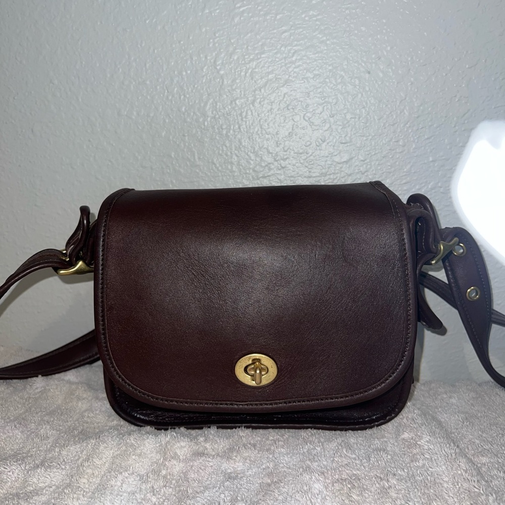Coach Dark Brown Leather Crossbody Bag